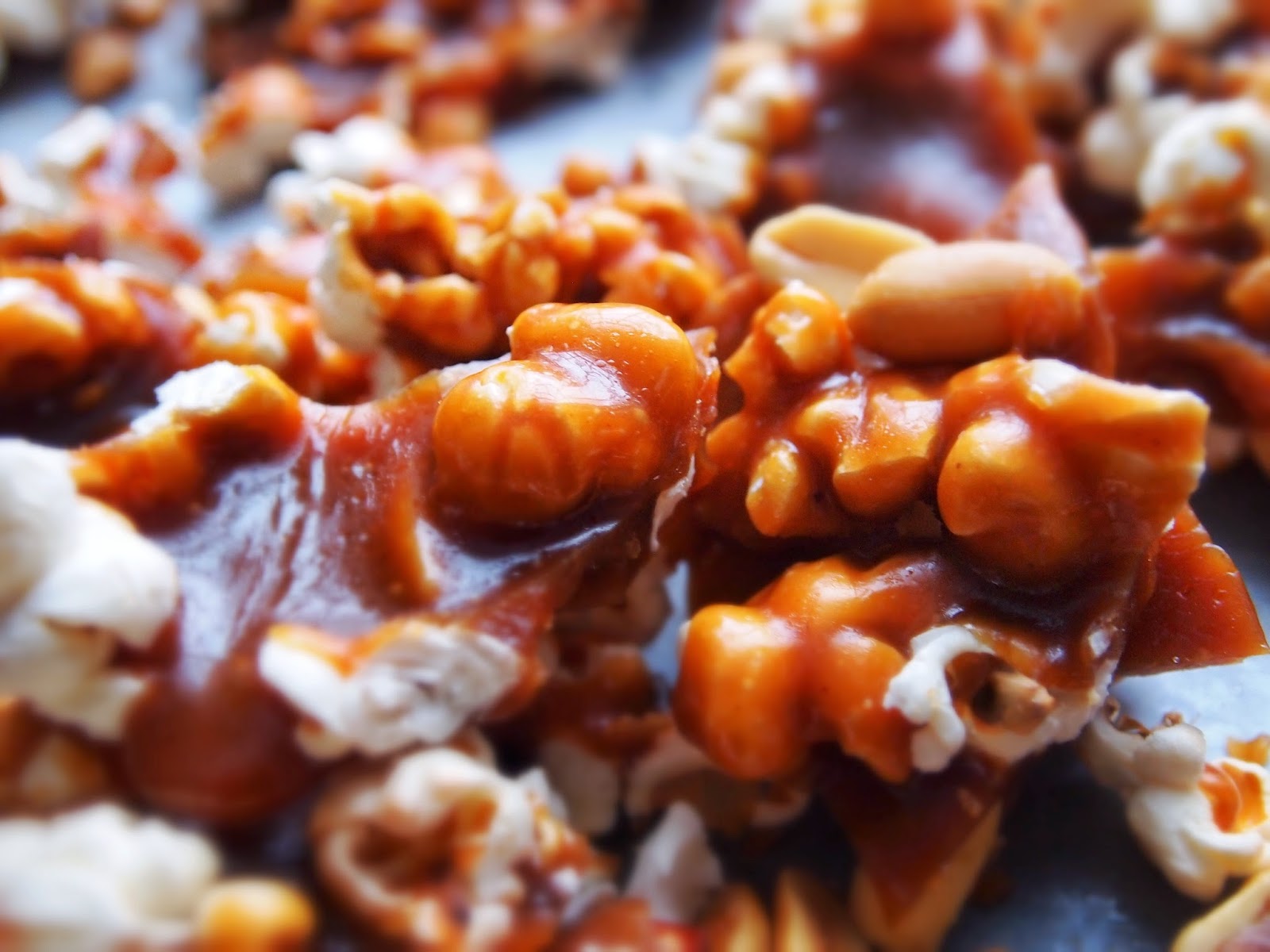 MAPLE TOFFEE with POPCORN & SALTED PEANUTS