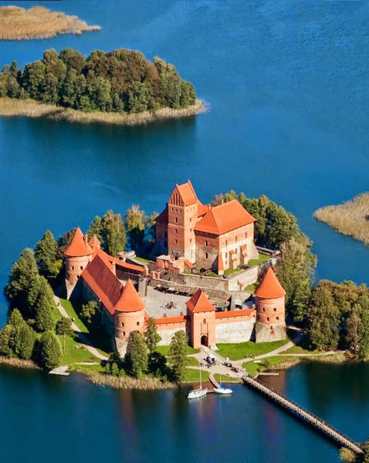 Trakai lake resort in Lithuania.