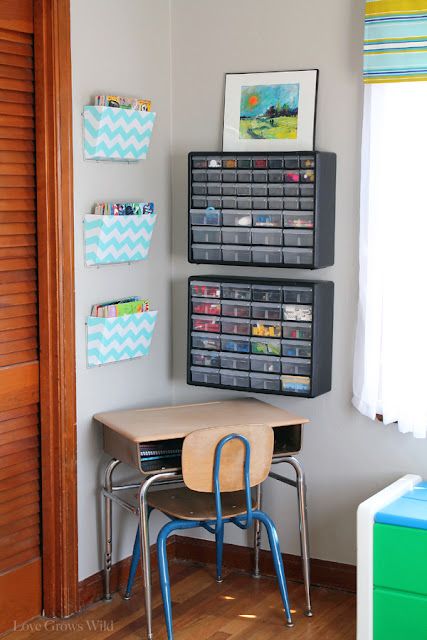 Kid's Playroom Makeover with lots of organizing tips and decor ideas! #playroom #kids #decor