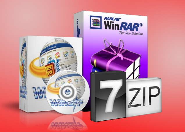 أهم البرامج التى يحتاجها الكمبيوتر WinZip,+WinRar,+7Zip