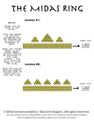 The Midas Ring Pattern by livingwiththreemoonbabies.blogspot.com