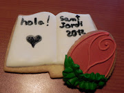 . GALLETAS FONDANT de SANT JORDI a mi hija, quien está misma tarde se las . (sant jordi galletas alba)