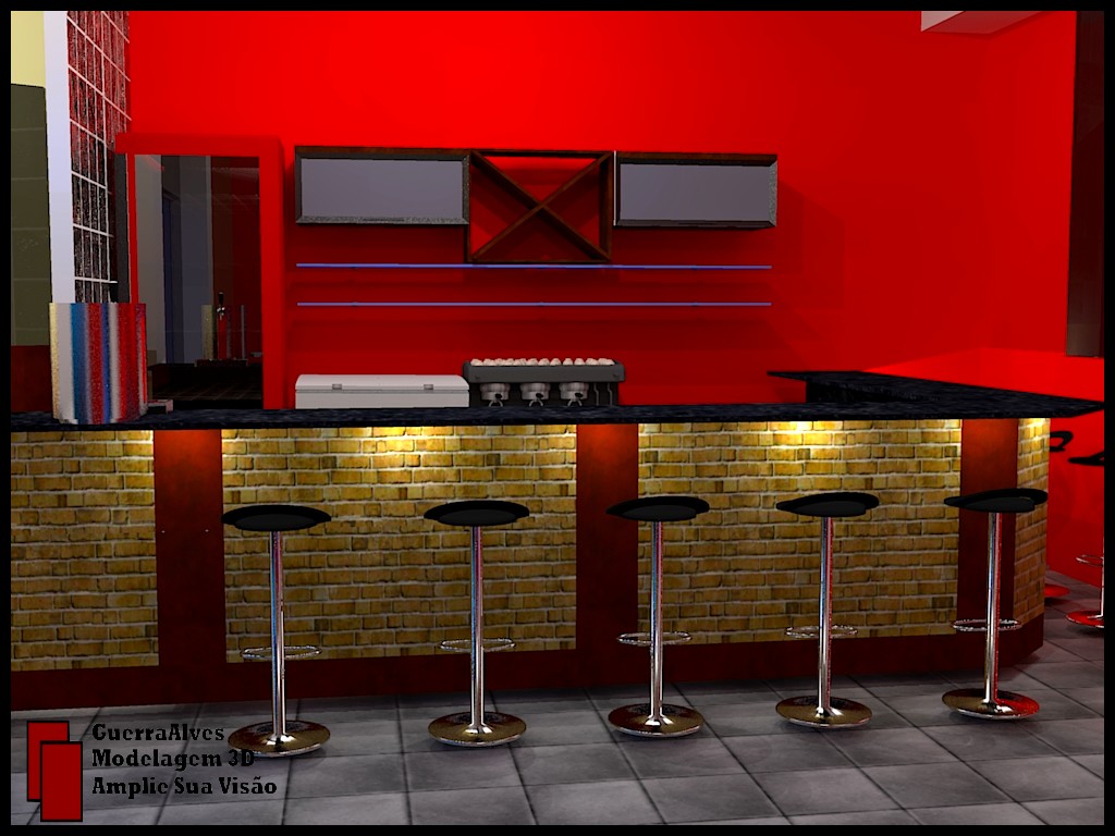 GuerraAlves Modelagem 3D Pizzaria Talismã Piabetá/RJ