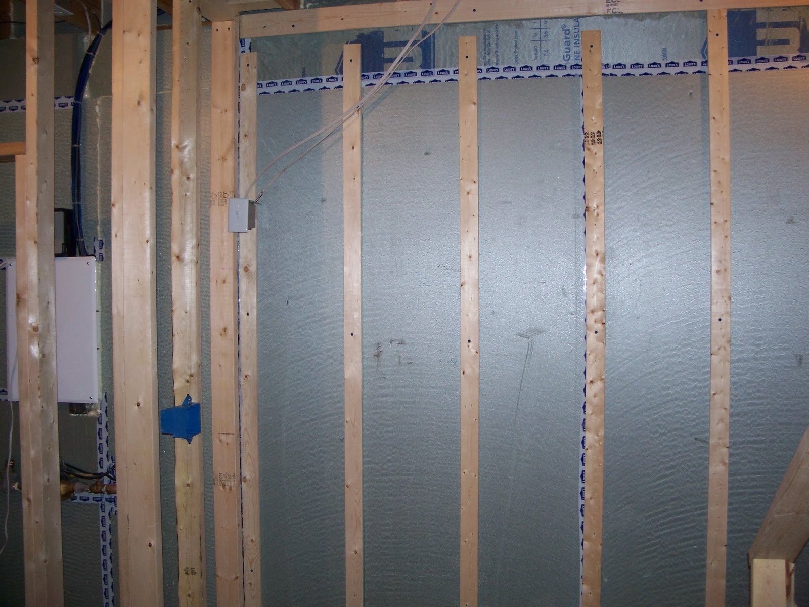 Breneman Basement Makeover Furring Strips Up and a start at electrical
