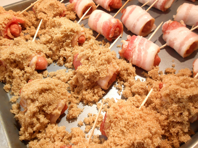 My Kind of Cooking Sweet & Savory Bacon Wrapped Cocktail Wieners