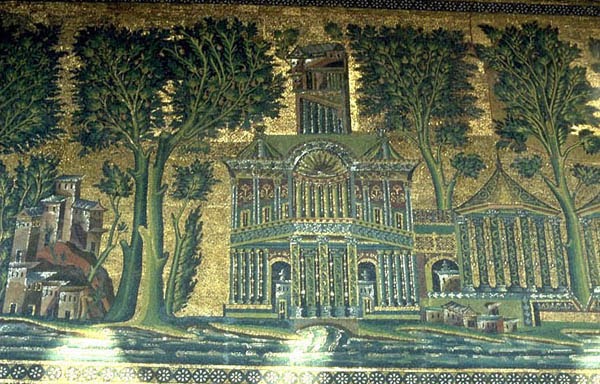 Fig. 4.- Mezquita de Damasco. Mosaico. El Paraíso. Foto M.A. Aznar.