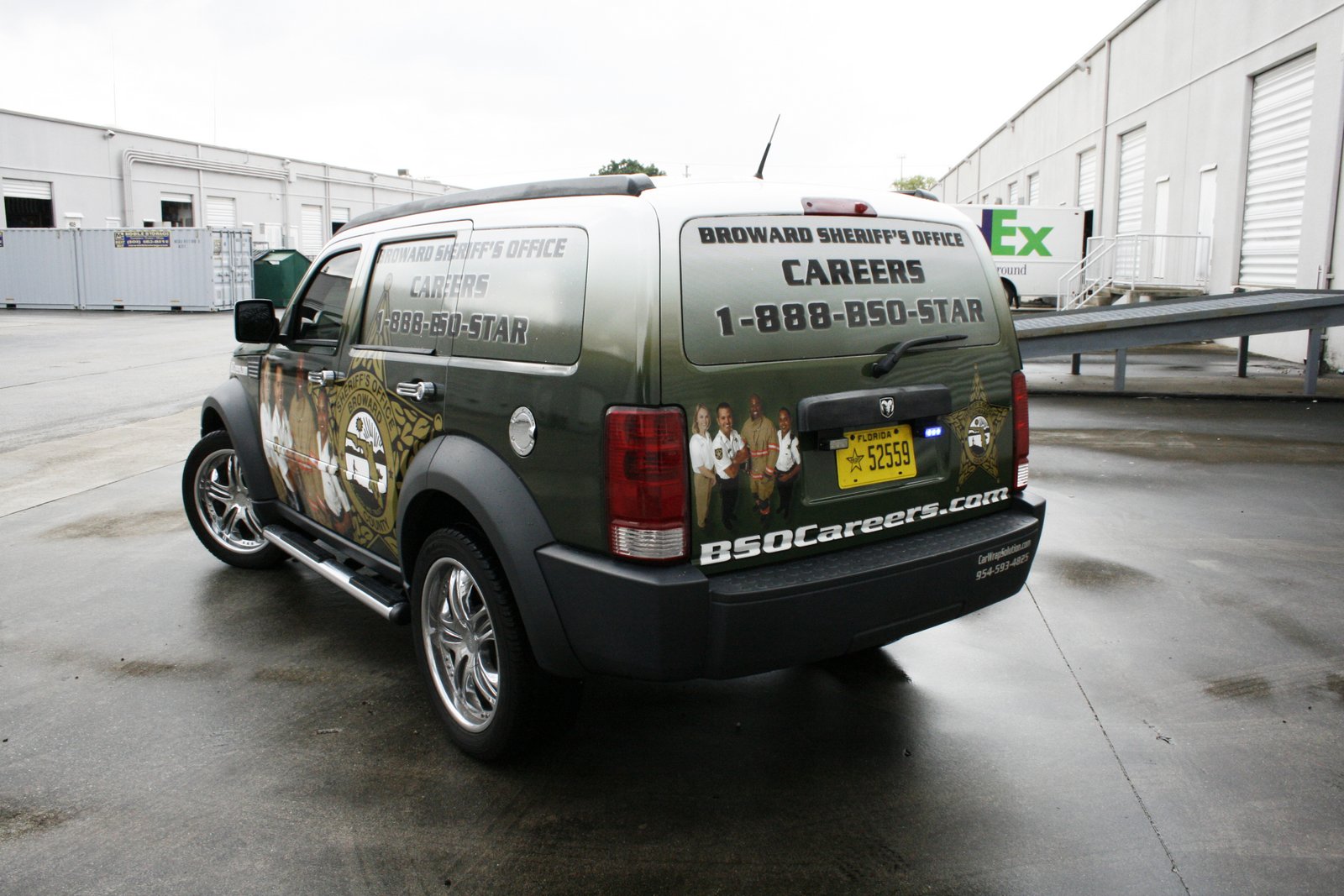 Car Wrap Fort Lauderdale Florida for Broward Sheriff’s Office Dodge Nitro