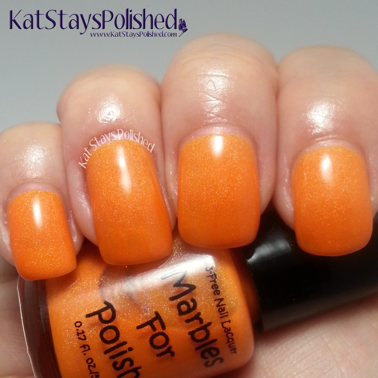 Marbles for Polish - Sweet Tooth Collection - Orange Twist | Kat Stays Polished