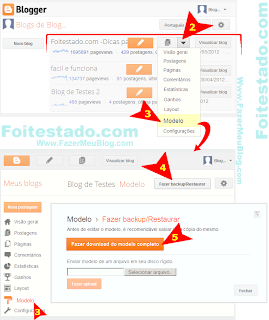 Como fazer um backup de modelo de blog usando blogger com a nova interface atualizada