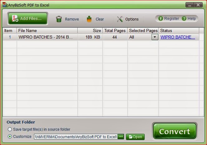 How To Convert Excel File - .pdf Format to .xls Format. ~ Technotrickies