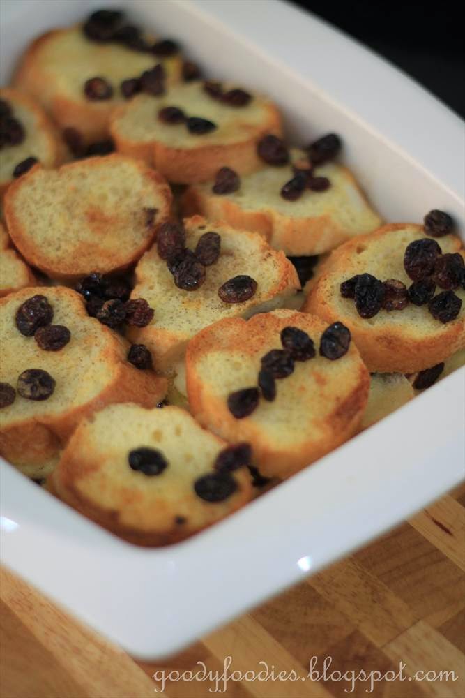 GoodyFoodies Recipe Baguette Bread and Butter Pudding
