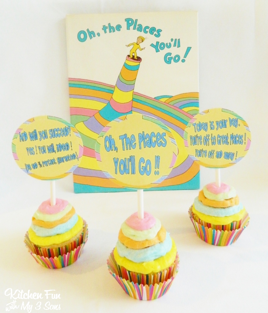 Dr Seuss Oh The Places You Ll Go Cupcakes Kitchen Fun With My