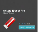 History Eraser Pro:  limpia todos los residuos de tu actividad en android