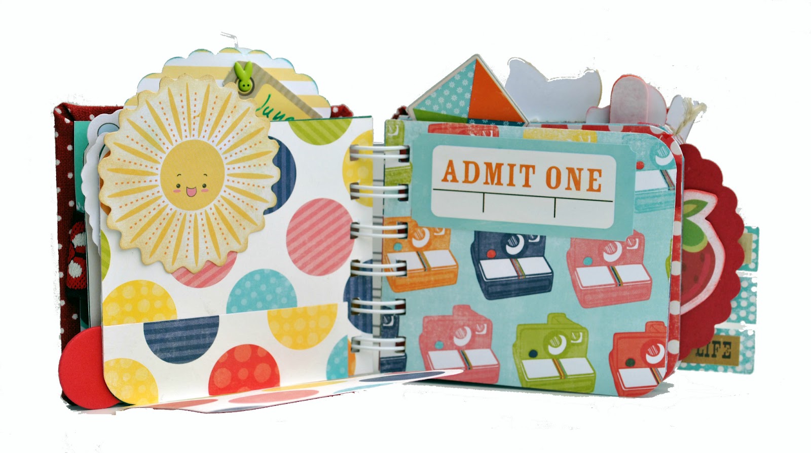 Catalina Lunares Scrapbooking Mini álbum de fotos en tela scrapbooking