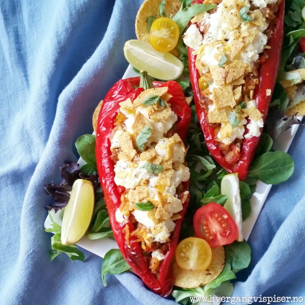 Fylte paprika med chorizo og fetaost Hver gang vi spiser