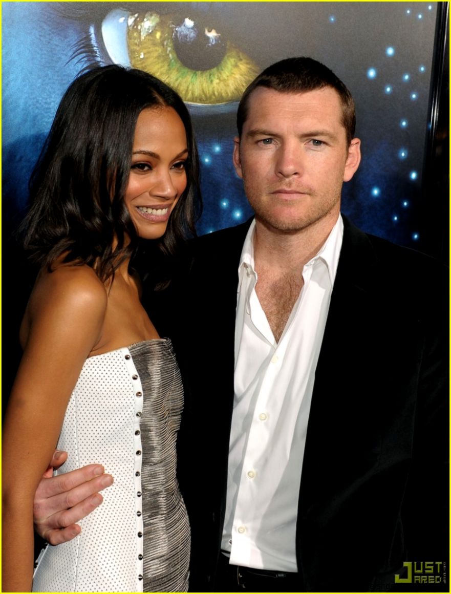 Full Sized Photo of zoe saldana sam worthington avatar premiere la Full Sized Photo of zoe saldana sam worthington avatar premiere la