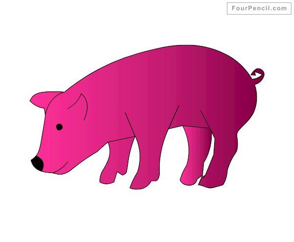 How to draw cartoon Pig - slide 3