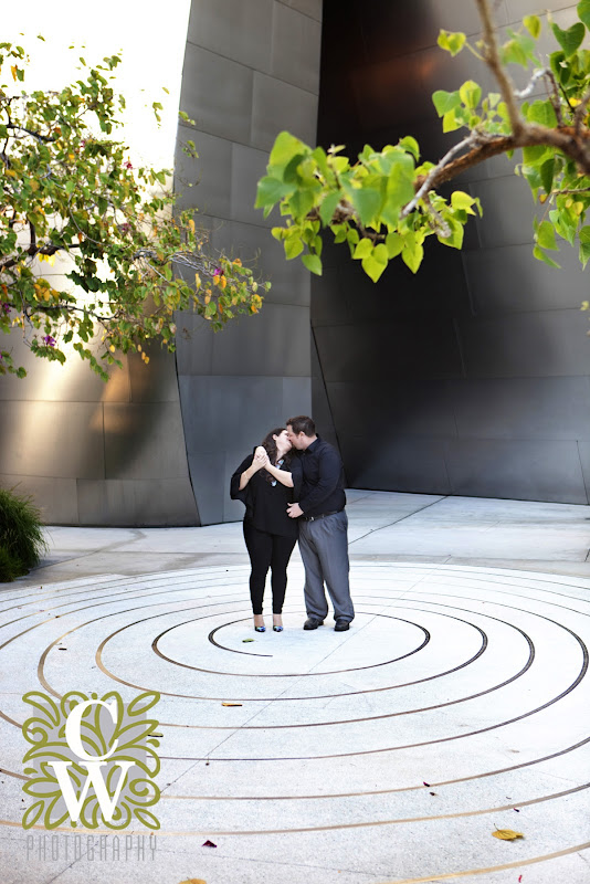 engagement portrait walt disney concert hall los angeles