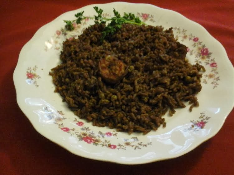 Haitian Black Mushroom Rice with Shrimp - Diri Ak Djon Djon ak