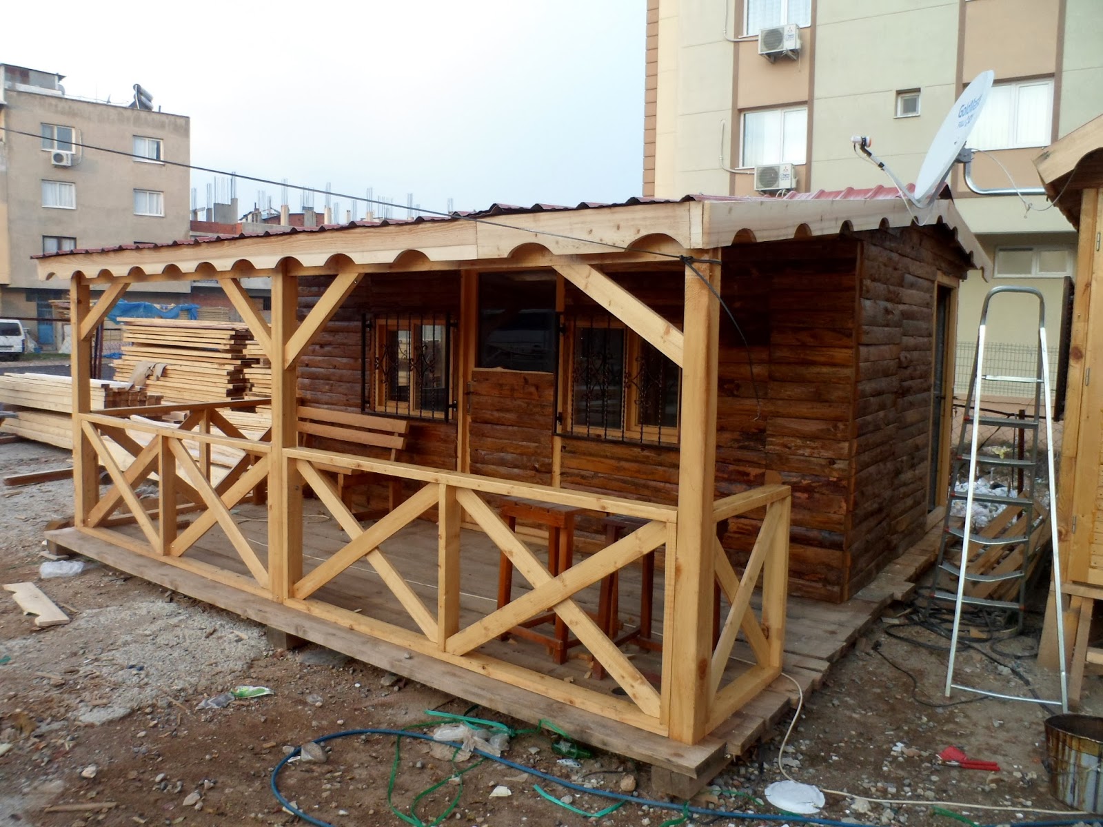 Ahşap ev 25 m2 kütük ev modeli