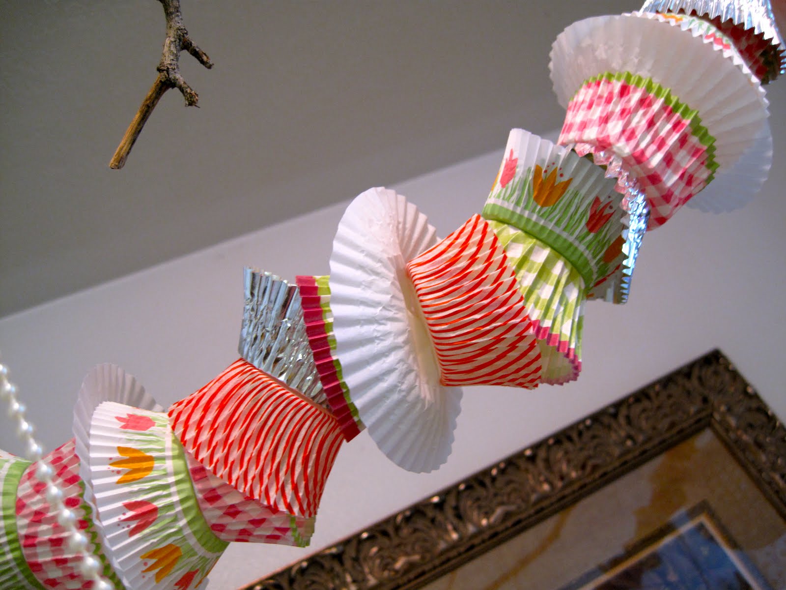 Blush and Bashful Cupcake Liner Garland