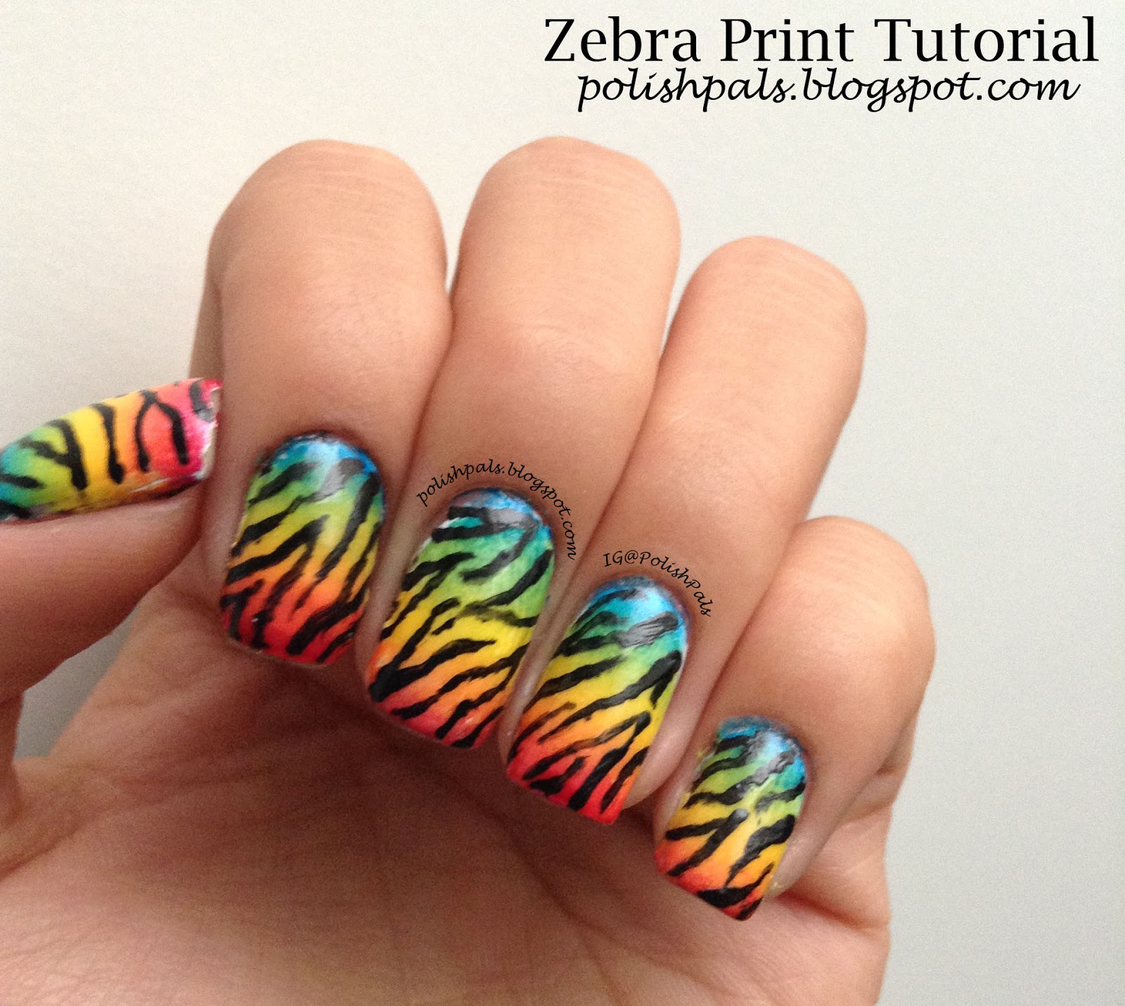Polish Pals: Rainbow Zebra Print Tutorial
