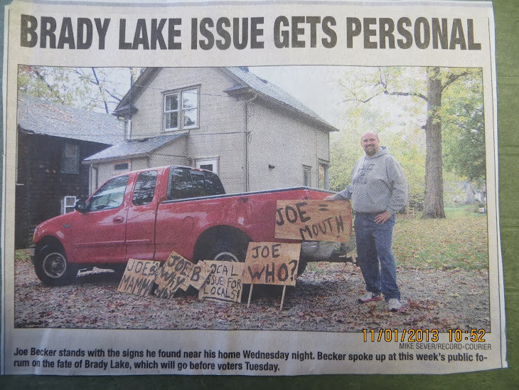Don't you dare to ask questions or give opinions about Brady Lake Village !