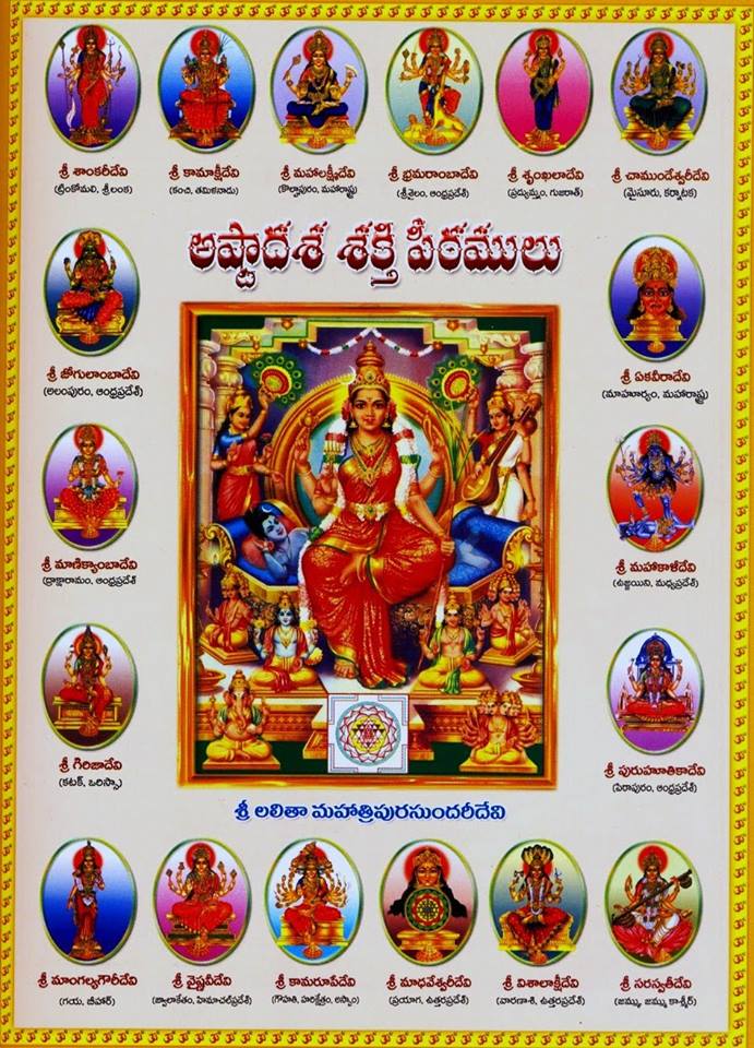 Astadasha Shakti Peethas Hindu Devotional Information