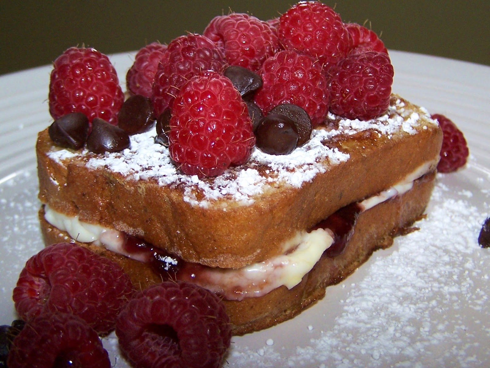 EZ Gluten Free Chocolate Raspberry Cheesecake Stuffed French Toast