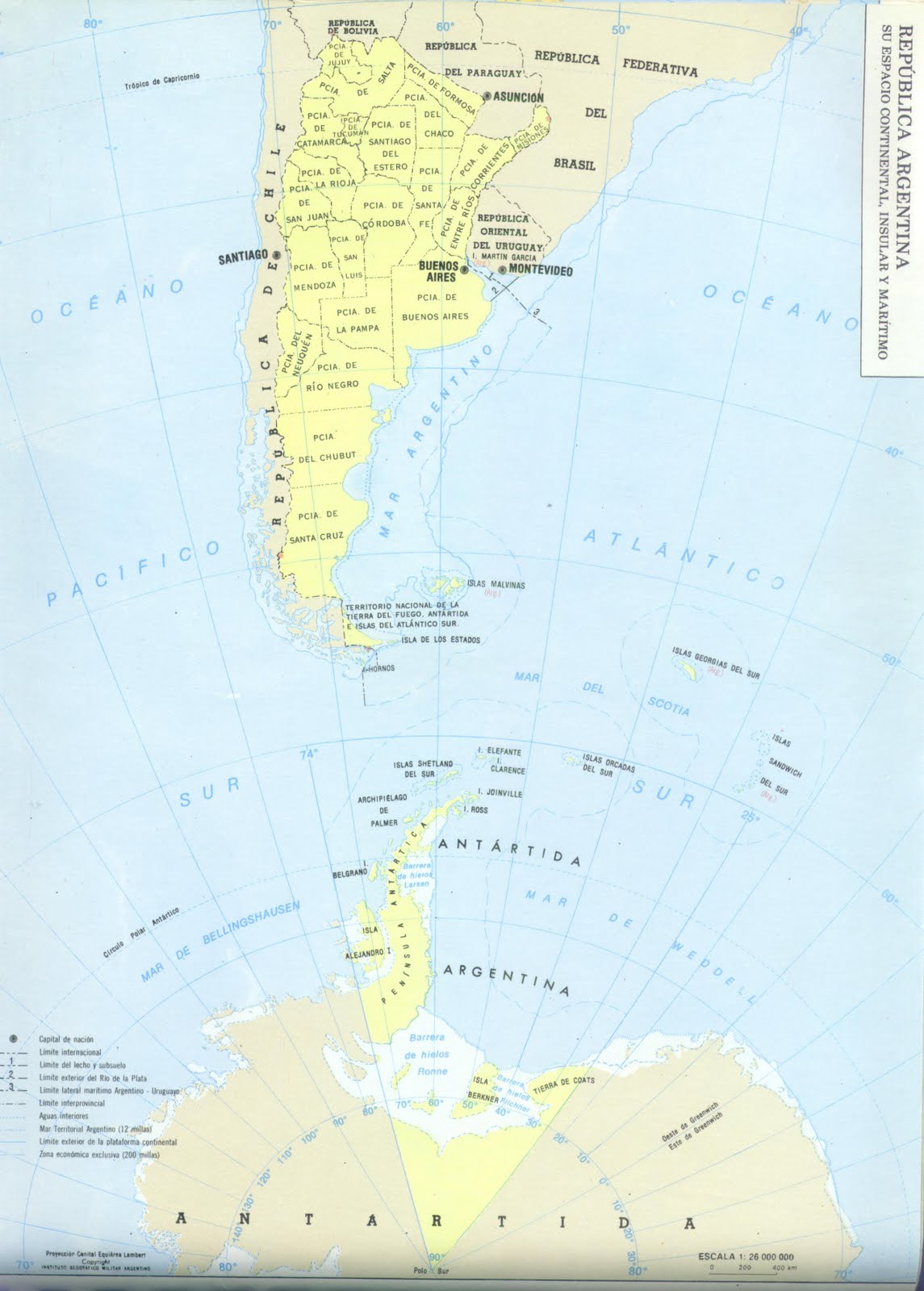 Cartografía de Tierra del Fuego, Antártida e Islas del Atlántico Sur