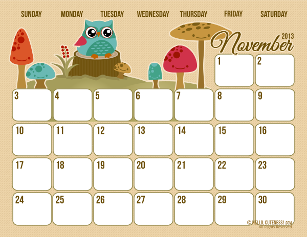 Blog calendar