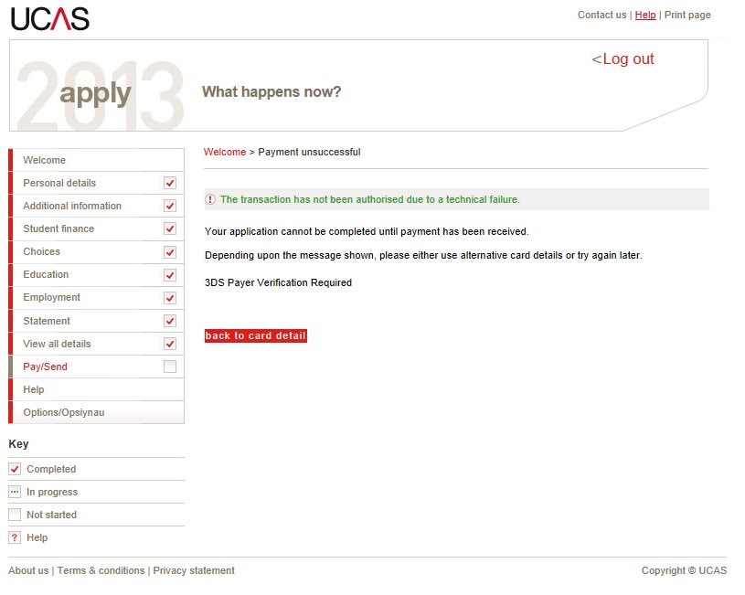 Personal statement pay online