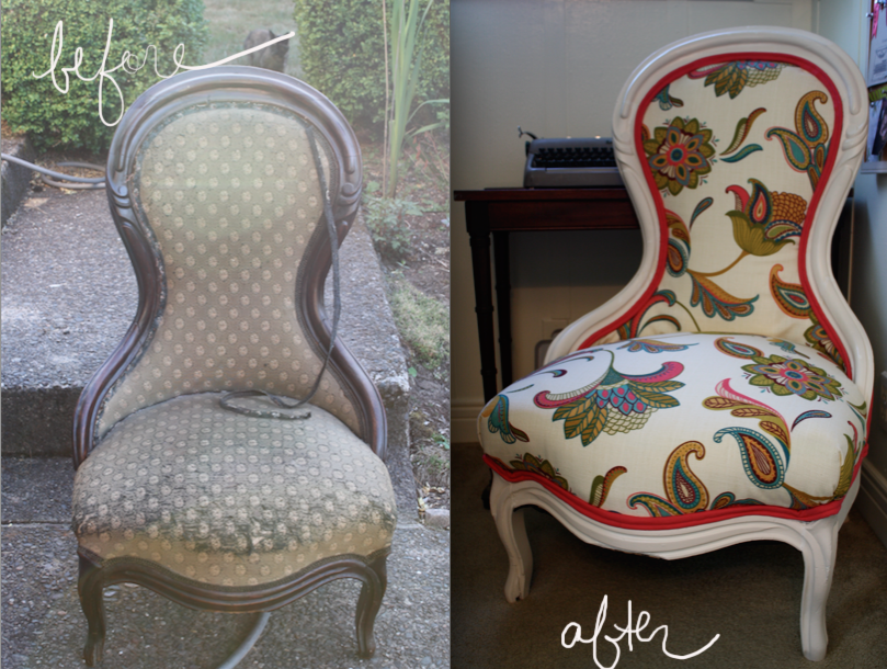 blogging molly Before and After Upholstered Chair