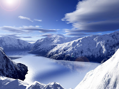 Ice Snowy Rocks Mountains HD Background Wallpapers Widescreen High Resolutions 039