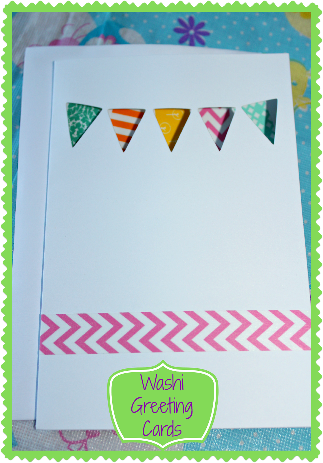 3 Monkeys' Mommy Simple DIY Washi Tape Greeting Cards