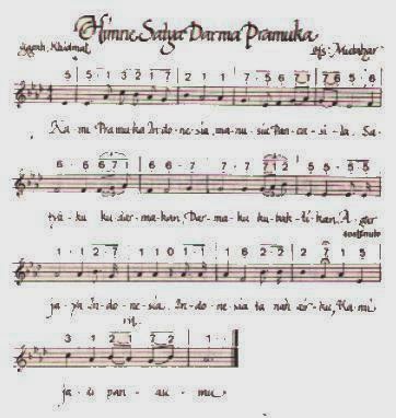 Dunia Kita Semua Lirik Dan Not Angka Himne Satya Darma Pramuka