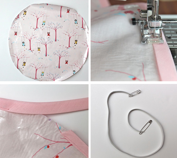 手工教程 Handcraft Tutorials Plastic Waterproof Fabric Shower Cap