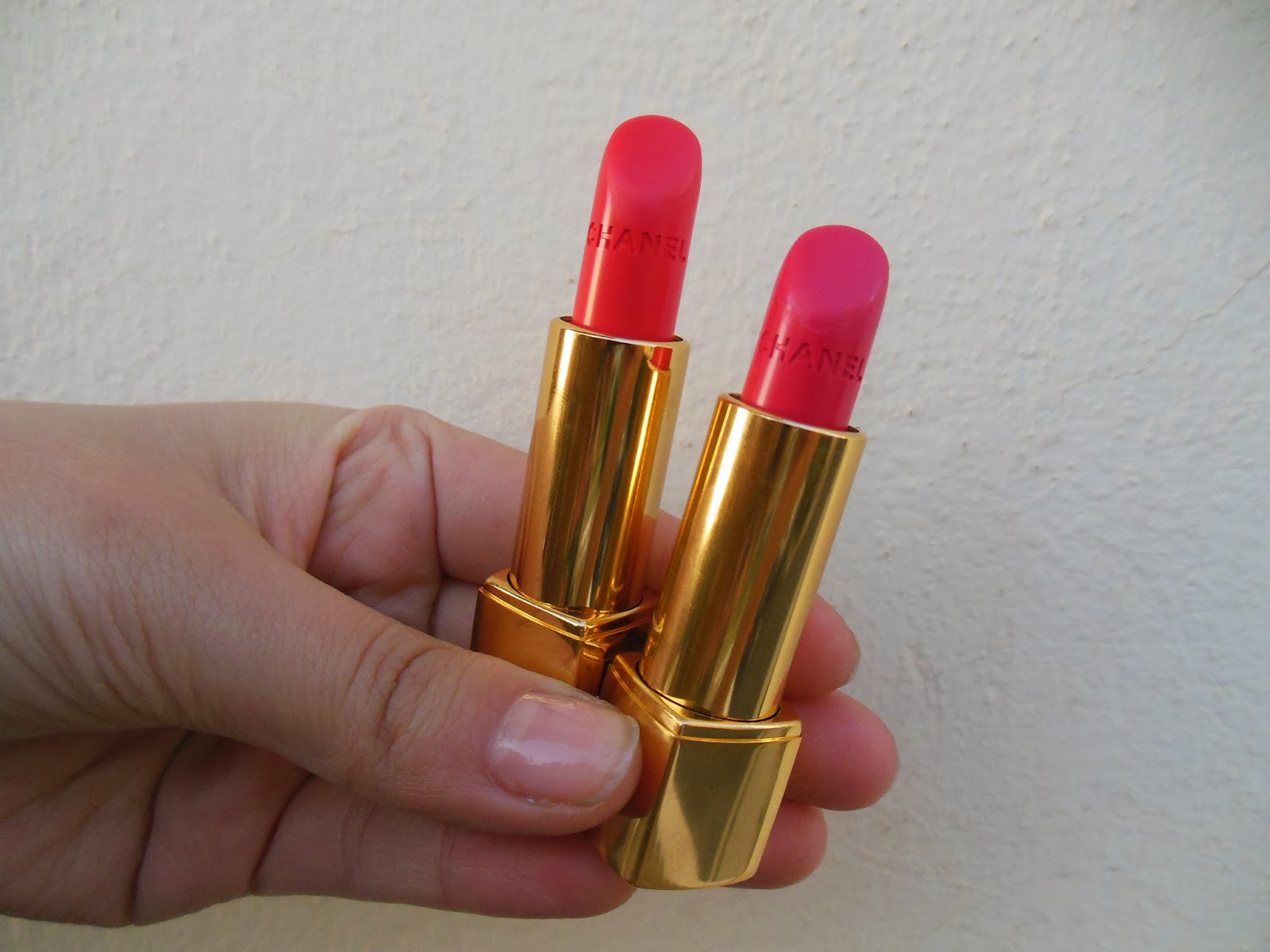 Chanel Rouge Allure Fougueuse (138) and Melodieuse (136