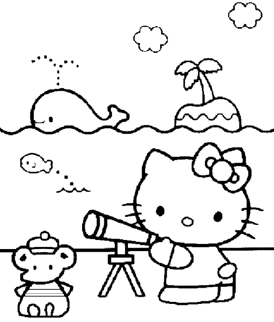 Coloriage hello Kitty a colorier