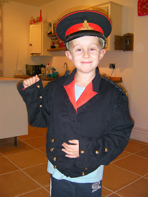 royal artillery antique officers dress uniform and hat fancy dress for lucky school boy pudsey bear children in need day