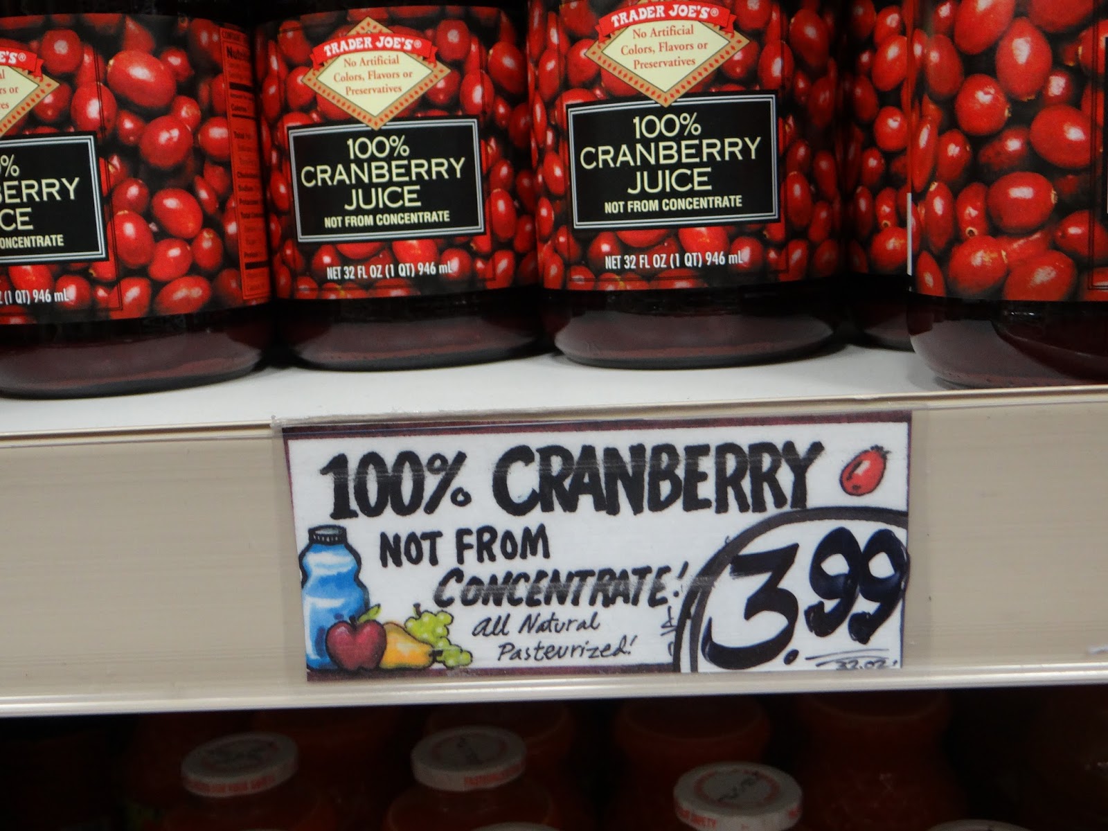 Trader Joe's 365 Day 163 100 Cranberry Juice