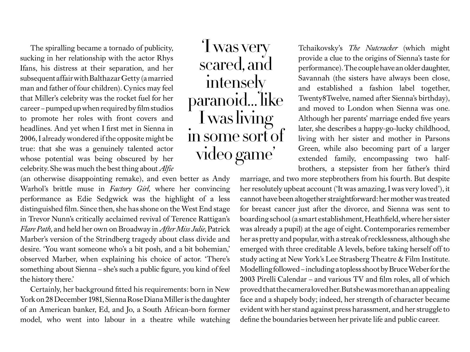 o sienna: sienna miller by david slijper for uk harpers bazaar january