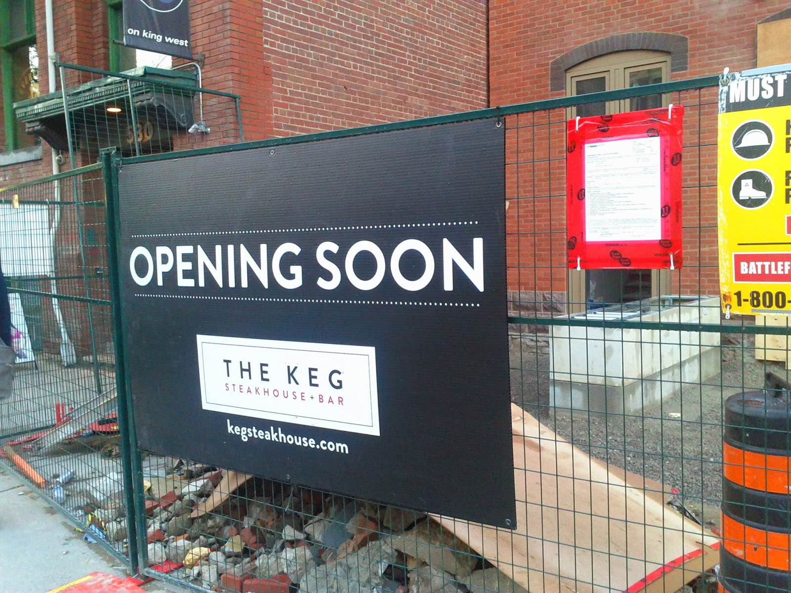 Toronto things The Keg opening soon on King Street West
