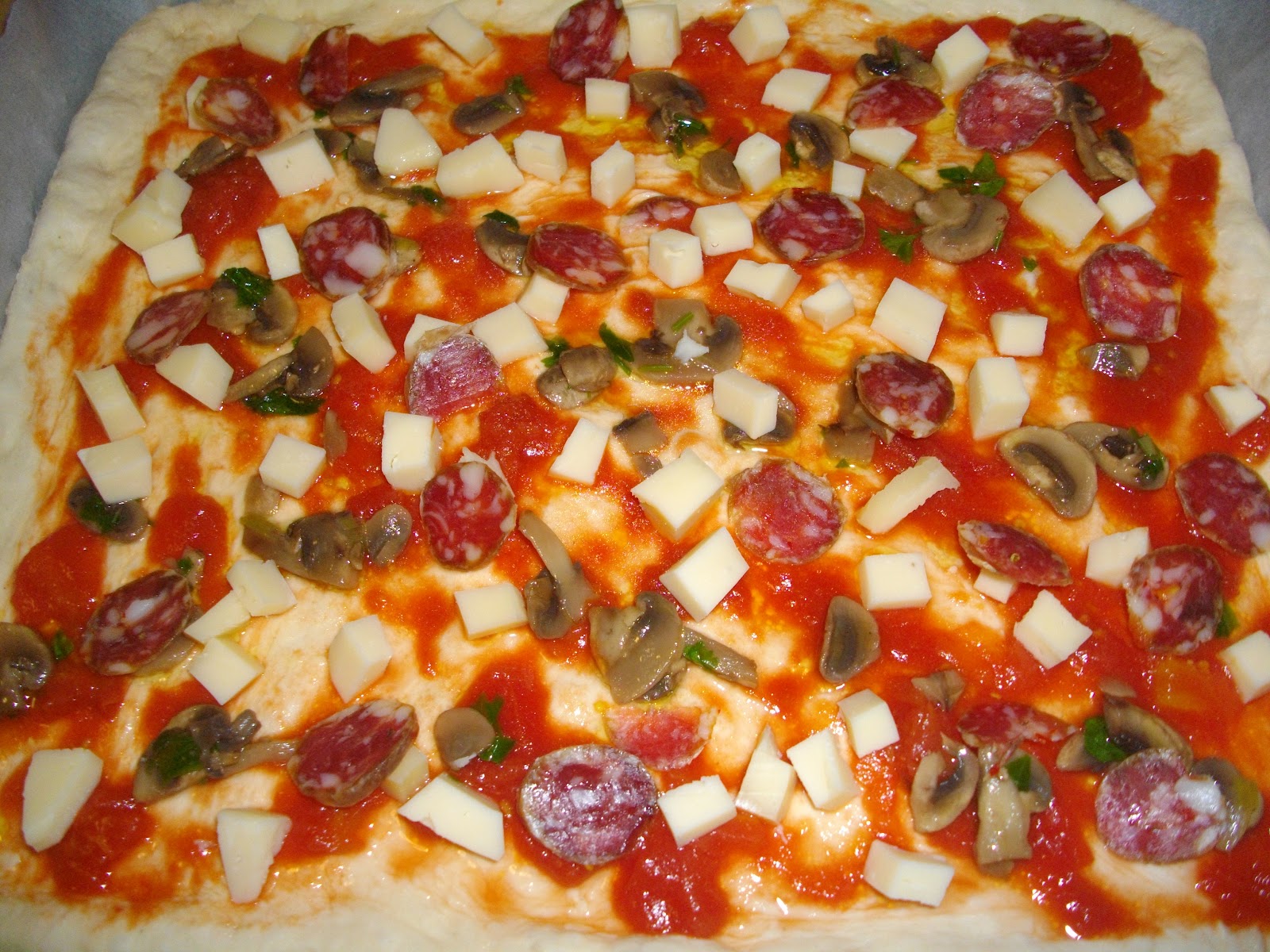 lafattoriadiassunta PIZZA IN TEGLIA Impasto diretto (a mano e nella mdp)