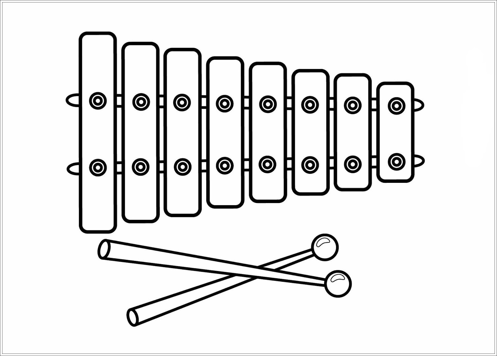 Ausmalbilder Instrumente Kostenlos