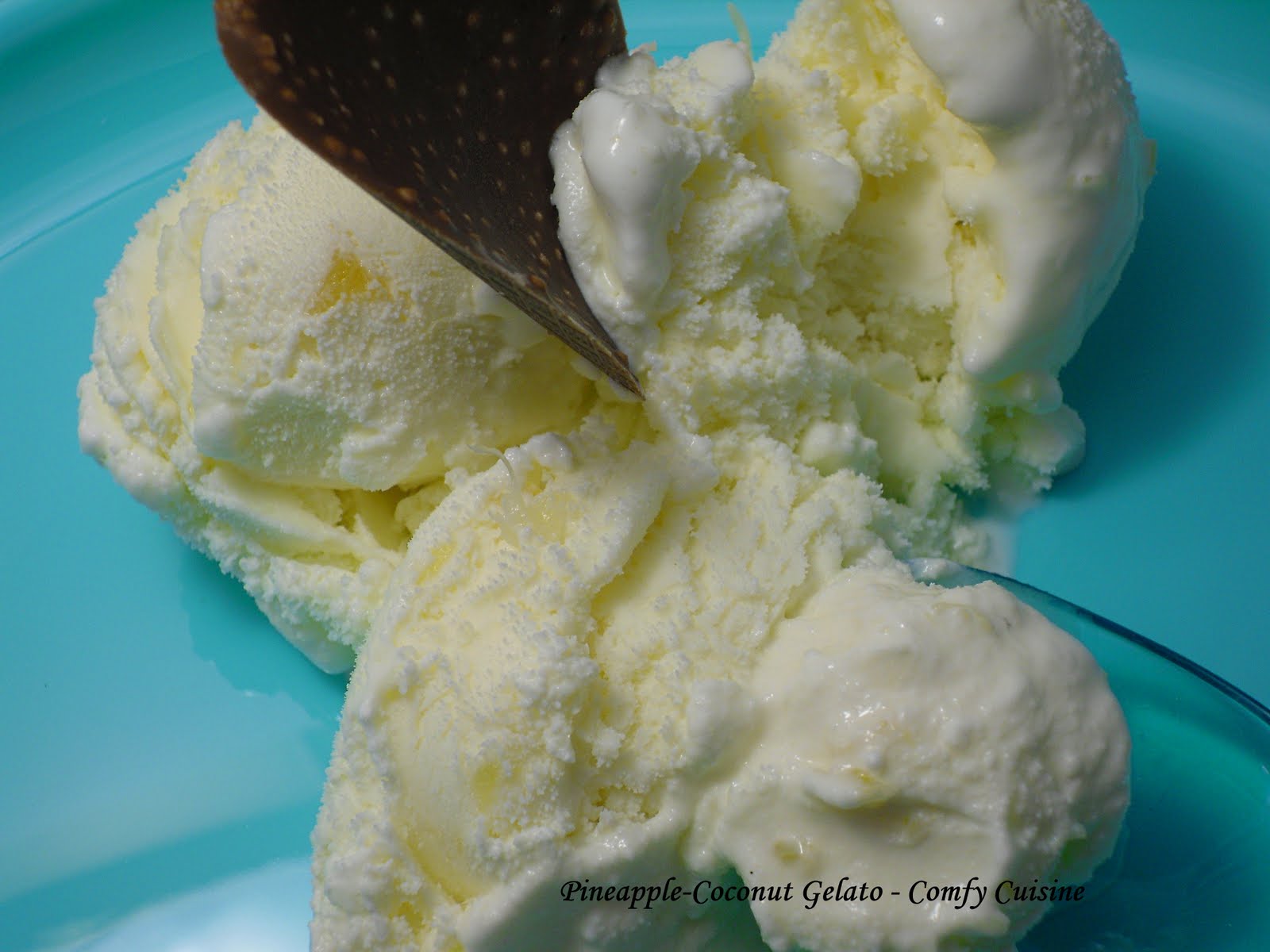 Comfy Cuisine Home Recipes from Family & Friends PineappleCoconut Gelato