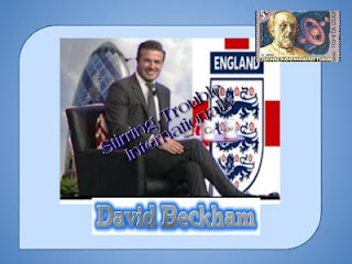 David Beckham in London speaking about football Stirring Trouble Internationally.