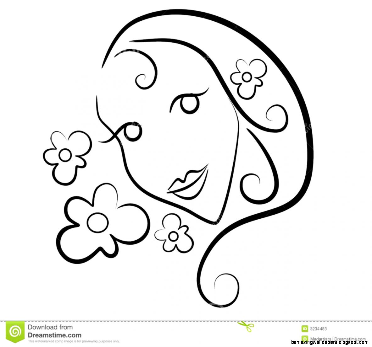 Woman Flowers Clip Art Outline Stock Photos Image 3234483 Woman Flowers Clip Art Outline Stock Photos Image 3234483