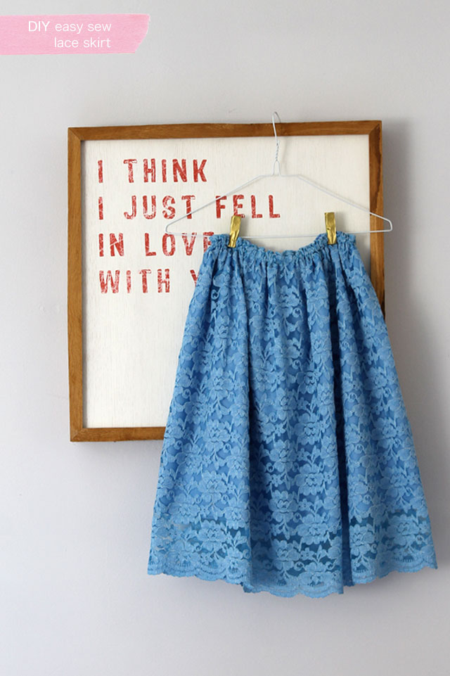 DIY easy sew lace skirt Lotts and Lots Making the everyday beautiful