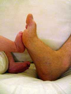 Freddie and Daddy's feet